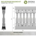 thumbnail image 2 of Ekena Millwork 42"H x 15'L Fiberthane Hamilton Unassembled Balustrade Railing Kit, Style A (6 7/8" On-Center Spacing to Pass 4" Sphere Code), 2 of 6