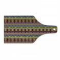 thumbnail image 1 of Prehistoric Cutting Board, Aztec Culture Pattern Borders Ornate Tribal Animal Print, Decorative Tempered Glass Cutting and Serving Board, Wine Bottle Shape, Multicolor, by Ambesonne, 1 of 1