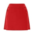 thumbnail image 4 of Razzly Ladies High Waist Casual Skirt for Sports Yoga and Everyday Fitness Comfortable A-Line Design with Pockets for Active Women(Red,M), 4 of 5