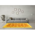 thumbnail image 3 of Ahgly Company Machine Washable Indoor Rectangle Oriental Yellow Traditional Area Rugs, 5' x 8', 3 of 4
