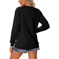 thumbnail image 4 of BODOAO Women's Graphic Sweatshirt You Can Do Hard Things Crewneck Long Sleeve Pullover Oversized Loose Fit Casual Inspirational Fall Winter Top for Women Fashion Black L, 4 of 9