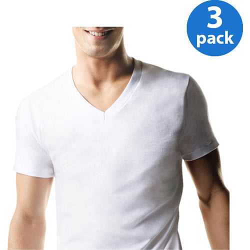 Hanes Big & Tall Mens Undershirts V-Neck 3-Pack 