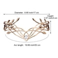 thumbnail image 3 of Hfppkn Clear Rhinestone Vintage Leaf Headband Goddess Style Tiara for Weddings Events 17cm, 3 of 7
