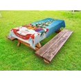 thumbnail image 1 of Christmas Outdoor Tablecloth, New Year Tree Surrounded by Surprise Boxes Noel Yuletide Concept Artwork Print, Decorative Washable Fabric Picnic Tablecloth, 58 X 120 Inches, Multicolor, by Ambesonne, 1 of 2