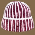 thumbnail image 4 of CoCopeaunts Two-Colors Striped Bucket Hat Color Knitted Fisherman Cap Warm Thickening Fashion Casual Women's Autumn Winter Hats, 4 of 8