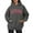 Grey, variant on Bibifish Hoodies For Women Chicago City Print Fall Preppy Hoodies Long Sleeve Drawstring Female Sports Outwears With Pocket
