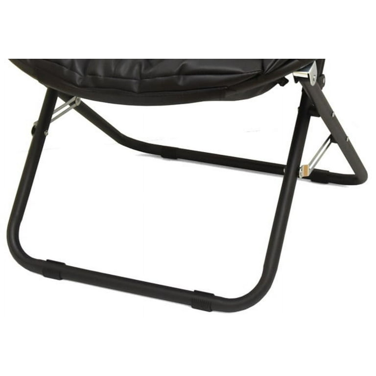 Leather saucer chair hot sale
