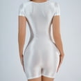 thumbnail image 4 of Catsuits for Women Short Sleeve Fitted One Piece Lounge Outfit with Smooth Shape Bodysuits for Women, 4 of 4