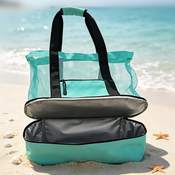 Waterproof Beach Bag with Cooler Compartment - Beach Bags Waterproof Sandproof for Women, Pool Bag & Beach Tote Bag