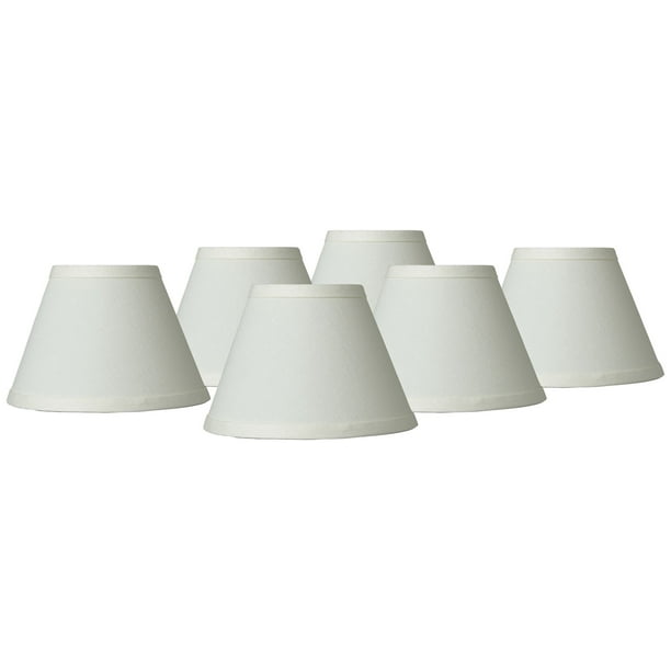 Bwood Taya Cream Chandelier Lamp Shades 3 5x7x5 Clip On Set Of 6 Com Bwood Taya Cream Chandelier Lamp, Chandelier With Cream Linen Shades