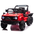 thumbnail image 3 of iRerts 12V Ride on Cars with 6 Wheel, Powered Ride on Toys with Remote Control, Bluetooth, Music, USB/MP3/Microphone Ports, Six-Wheel Suspension, Electric Cars for Kids 3-6 Ages Gift, Red, 3 of 12