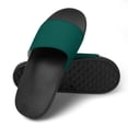 thumbnail image 4 of GZHJMY Stylish Slides for Women Men, Dark Green Solid Color Soft Flexible Slip-on Sandals Slippers, 4 of 7