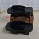 thumbnail image 5 of 1 par de zuecos, sandalias de plataforma de verano, chanclas, zapatillas casuales de dos dientes, talla 40, 24 cm, 7 EE. UU., 4,5 Reino Unido, 38 UE, 9,432 pulgadas (tira negra, madera negra), 5 of 7