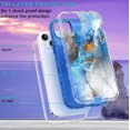 thumbnail image 5 of Casetego for iPhone 12 Case,Shiny Bling Marble Full Body Protective Support Wireless Charing Bumper Rugged Anti-Scratch Hybrid Rubber Case Cover,Blue, 5 of 6