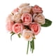 thumbnail image 1 of Naiovety Ramo de rosas artificiales de 12 cabezas, ramo de simulación romántico, ramo de flores para boda en casa, ramo de novia, accesorios de Flores artificiales champán Naiovety HA7941-02B, 1 of 6
