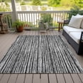 thumbnail image 6 of Addison Rugs Chantille Indoor/Outdoor Transitional Stripes Black Washable Rectangle Rug, 5' x 7'6", 6 of 6