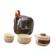 thumbnail image 3 of Juego de té portátil con estuche, cerámica, regalo para amantes del té, vajilla de viaje. Juego de tres tazas de té, 3 of 9