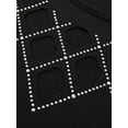 thumbnail image 6 of Liacowi Women Rhinestone Tank Tops, Adults Sleeveless Solid Color Round Neck Cutout Pullover, 6 of 9