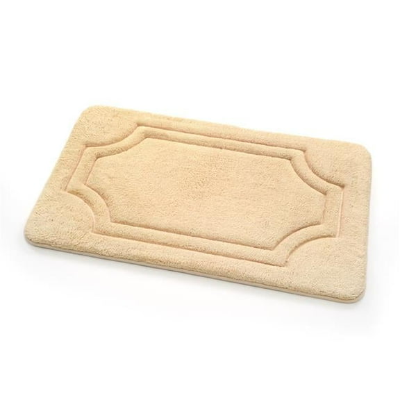 Stephan Roberts Home BFDM-24C725-12 17 x 24 in. Luxurious Memory Foam Bath Mat with Water Shield Technology - Biscotti Beige