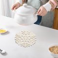 thumbnail image 2 of Bowls for Kitchen,Snowflake Dining Table Mats Heat Insulating Mats Geometric Snowflake Mats Bowl Mats Kitchen Hollow Out Saucer,Christmas Kitchen Mat,Space Saving Dining Table, 2 of 6
