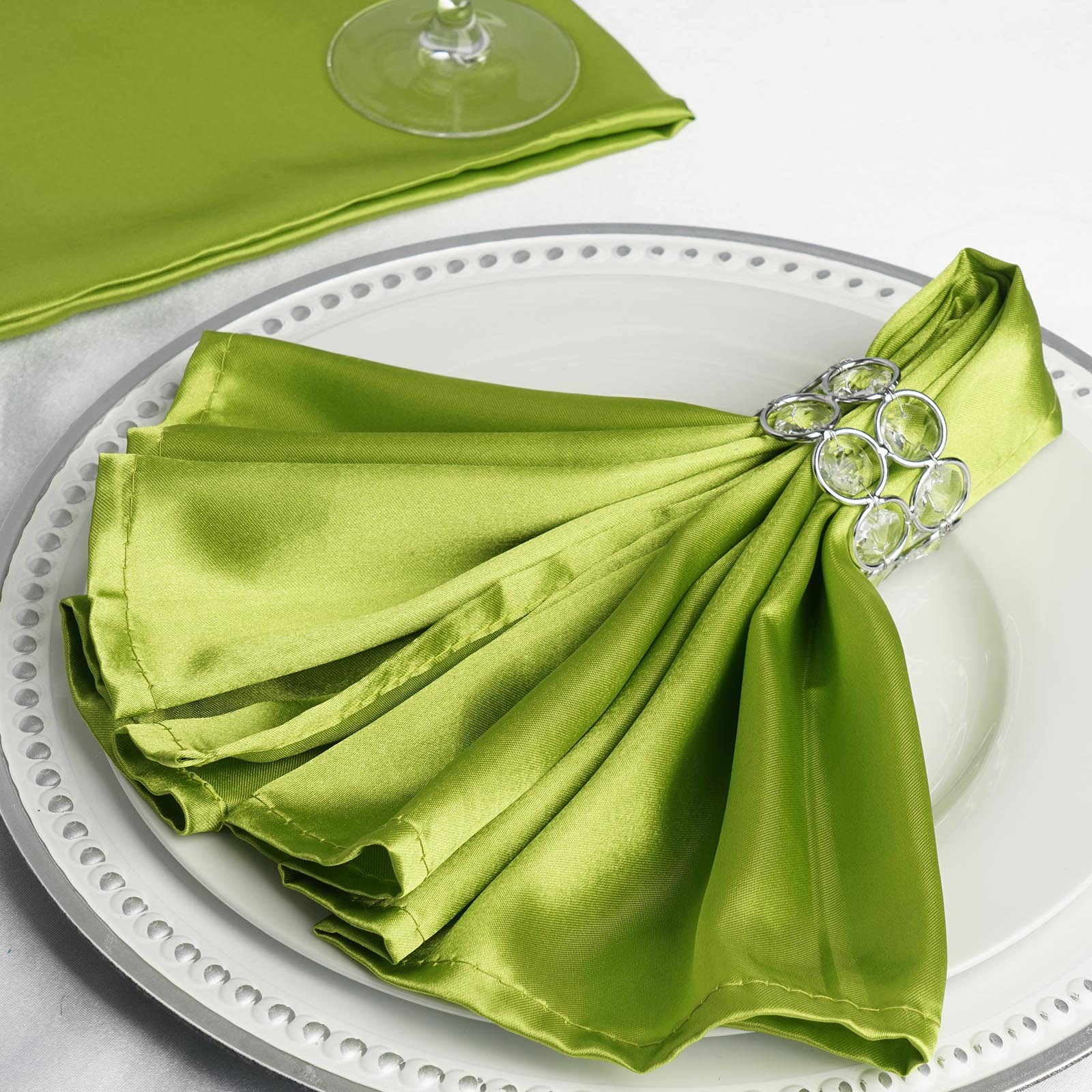 Efavormart Pack of 5 Premium Washable 20"x20" SATIN Linen Napkins For