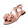 thumbnail image 2 of Women's Bow Flat Sandals Open Toe Crisscross Strappy Elastic Slingback Fashion Comfortable Non Slip Summer Casual Beach Vacation Shoes, 41, 2 of 4