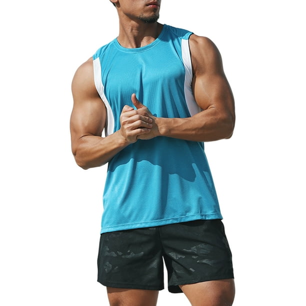 Mens Quick Dry Vest Fitness Muscle Tank Tops Sleeveless Workout