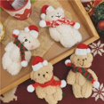 thumbnail image 3 of Bewildely 4 Uds. Muñecas de oso de Navidad accesorios adultos niños llavero de tamaño pequeño colgantes árbol de Navidad colgante Kits de decoración para fiestas, 3 of 6