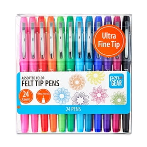 Pen+Gear Felt-Tip Pens, Ultra Fine, 24 Count