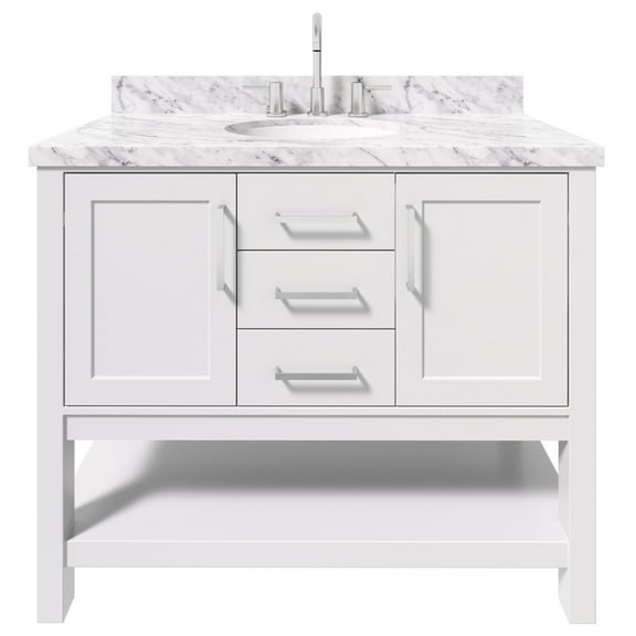 Ariel R043scwovo Bayhill 42" Free Standing Single Basin Vanity Set - White