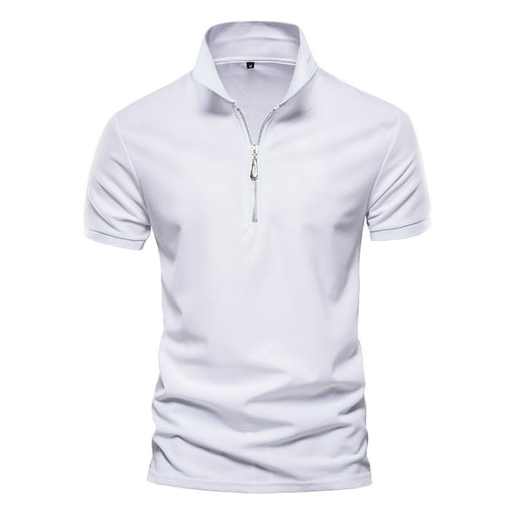 Ketyyh-chn99 Men's Dress Shirts 2024 Dress Shirts for Men T-Shirt Cotton Casual Shirt for Men White,M