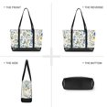 thumbnail image 6 of FORMRS Canvas Laptop Tote Bag for Women with 15.6" Computer Compartments Shoulder Handbag, Blue Floral, 6 of 7