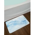 thumbnail image 2 of Blue Bath Mat, Blurred Motion Swirl Lines Futuristic Round Shapes Curve Looking Print, Plush Bathroom Decor Mat with Non Slip Backing, 29.5" X 17.5", Pale Blue Blue, by Ambesonne, 2 of 2