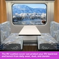 thumbnail image 4 of Rosnek Floral RV Dinette Cushion Covers, Replacement Elastic Camper Cushion Slipcovers Stretchable Furniture Protector for RV Camper Car Bench (1 Backrest Cover & 1 Bench Cover), 4 of 7