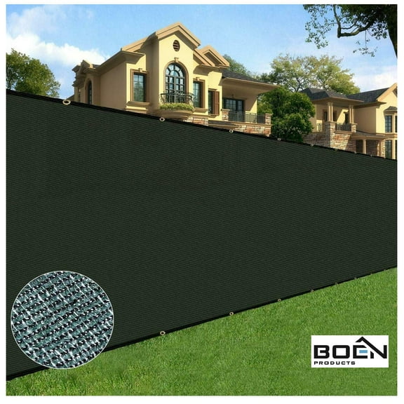 Privacy Screen Fence Netting Mesh Fabric Windscreen 5 Ft X 50 Ft Black with Reinforced Grommet
