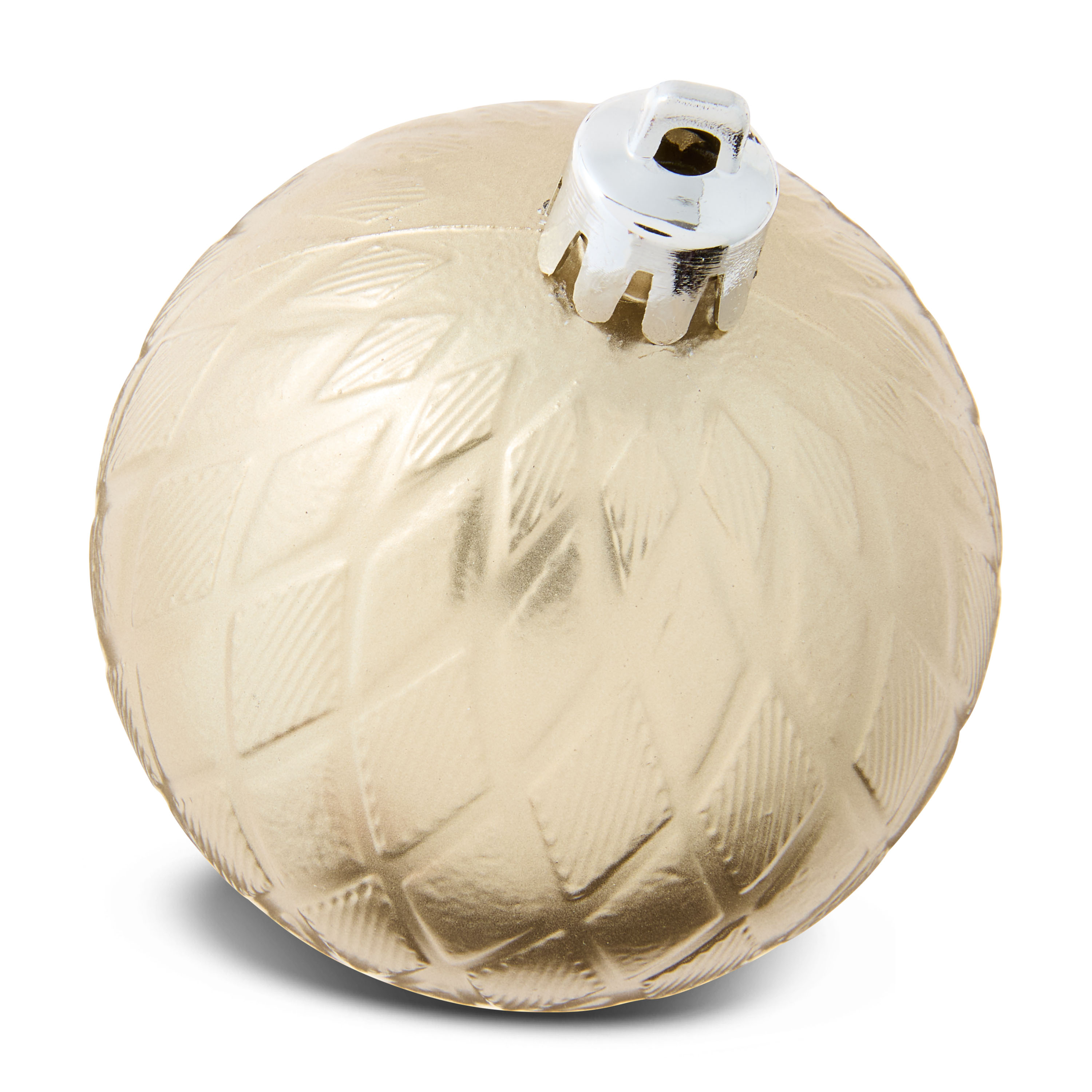 24-Count Champagne, Cream, and White Shatterproof Multi-Textured Christmas Ornaments, 2.36 in, by Holiday Time