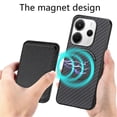 thumbnail image 3 of Compatible For Xiaomi Redmi Note 14 4G (163.25x76.55x8.16mm) Case Magnetic Detachable Card Holder Phone Back Cover, 3 of 3
