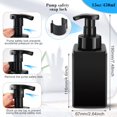 thumbnail image 2 of 3 Pack 15oz/450ml Foaming Soap Dispenser Plastic Foam Pump Bottle Refillable Liquid Soap Container for Shampoo Body Hand Wash Bathroom Kitchen Sink - Black, 2 of 6