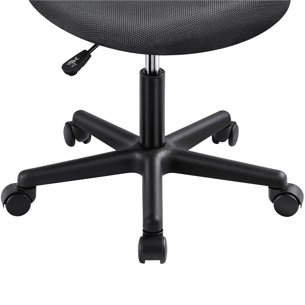 Alden Design Adjustable Armless Mid Back Office Chair, Dark Gray/White