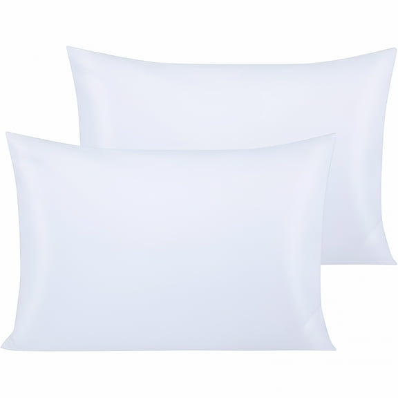 AUQ 500 Thread Count Cotton Toddler Pillowcases,2 Pack Travel Pillow Cases,13 X 18 Inches,White
