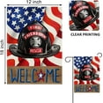 thumbnail image 2 of Welcome Firefighters Helmet Decorative Garden Flag, Fireman Emergency Rescue Alert Fire Department Yard Outside Decorations, American Flag Memorial Outdoor Small Home Decor Double Sided 12x18, 2 of 6