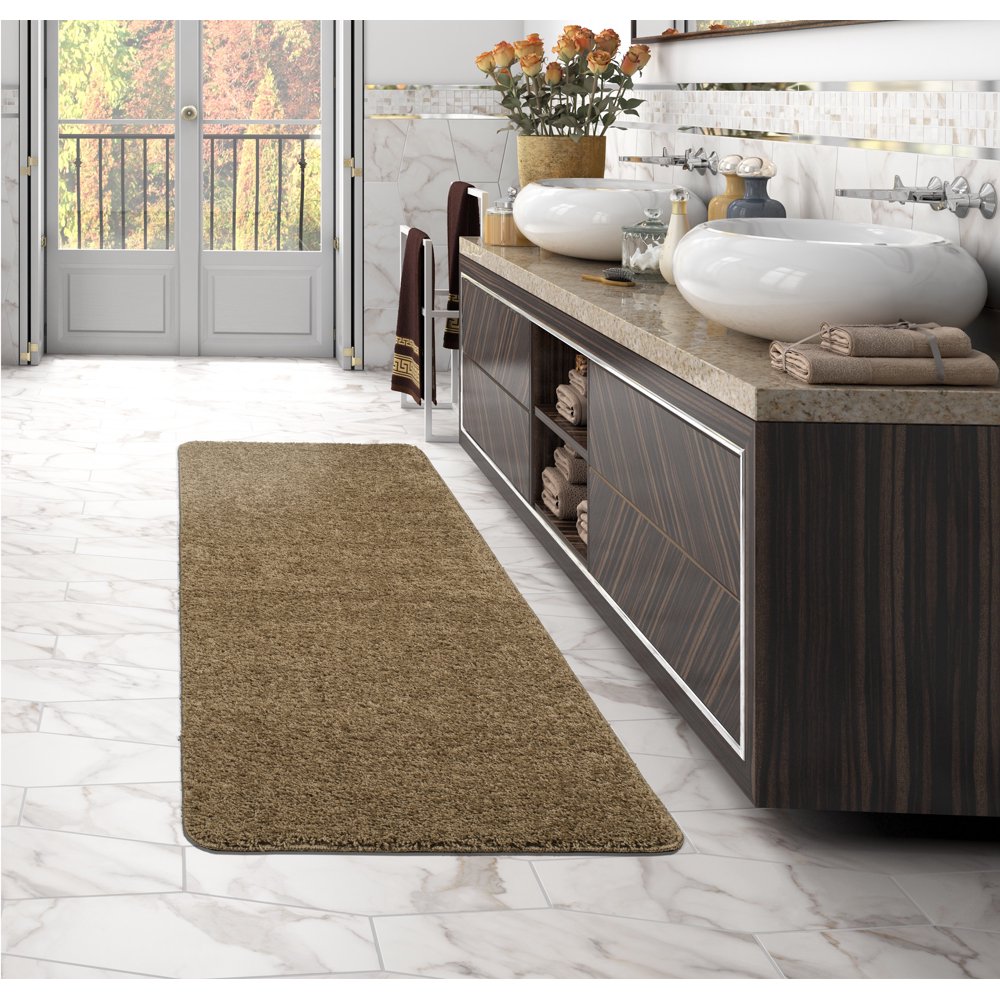 Sweet Home Stores Luxury Collection Soft Solid NonSlip Bathroom Runner Rug and Mat Walmart