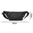 thumbnail image 2 of Waist Bag, Fanny Pack, Crossbody Bag, Comfortable Strap, Durable for Travel, Work, and Exercise - black, 2 of 5