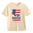 thumbnail image 5 of Afuyipoi Independence Day Kids T-Shirt July 7th Patriotic Graphic Tee Summer Shirt Print Youth Holiday Celebration Apparel Khaki Size 13-14 Years, 5 of 6