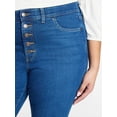 thumbnail image 4 of Terra & Sky Women's Plus Size Core Flare Jeans, Sizes 16W-28W, 4 of 5