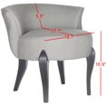 thumbnail image 7 of SAFAVIEH Mora French Leg Linen Vanity Chair Grey, 7 of 7