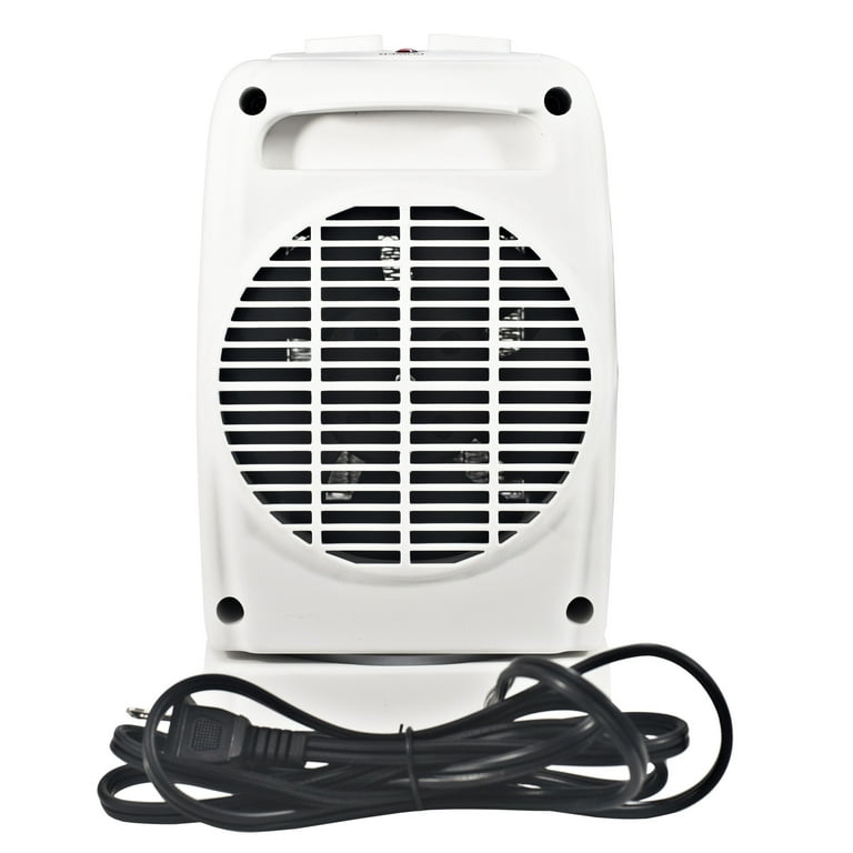 Comfort Zone Energy-Save 120V Oscillating Ceramic Heater, White - Walmart .com