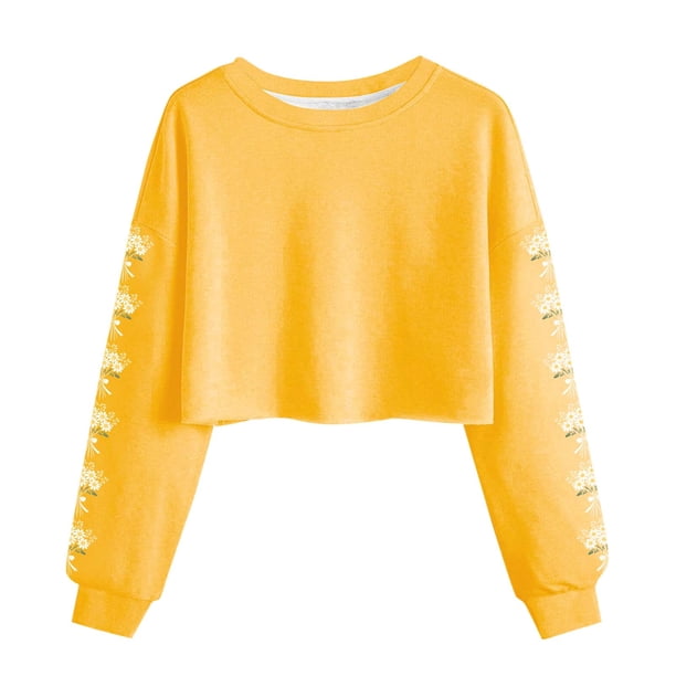 Camisetas de Manga Larga de las Mujeres Impresas Sueltas Casuales Cuello Redondo Suéter Deportivo Top Se Ajusta Fiel Al Tamaño para Casual, Fiesta