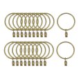 thumbnail image 1 of 20 Pack Curtain Clips Rings Strong Metal Drapery Shower Curtain Ring with Clips Rustproof 2.48" Interior Dia Bronze Tone, 1 of 7