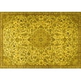 thumbnail image 1 of Ahgly Company Machine Washable Indoor Rectangle Persian Yellow Traditional Area Rugs, 2' x 4', 1 of 4